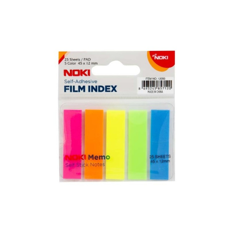 Birotică și Papetărie - Notes adeziv index Noki 12050, 125 coli, 12x45mm, PVC, 5 culori