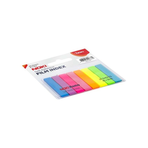 Birotică și Papetărie - Notes adeziv index Noki 12401, 160 coli, 8x45mm, PVC, 8 culori neon