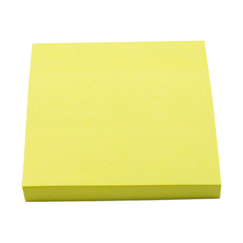 Birotică și Papetărie - Notes adeziv Office Cover A03, 100 coli, 75x75mm, galben pastel, blister