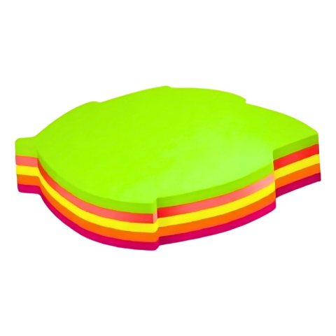 Birotică și Papetărie - Notes adeziv Office Cover SN4505F, 100 coli, 75x75mm, 5 culori neon, forma frunza, blister