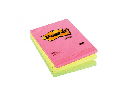 Birotică și Papetărie - Notes adeziv Post-itNeon liniat