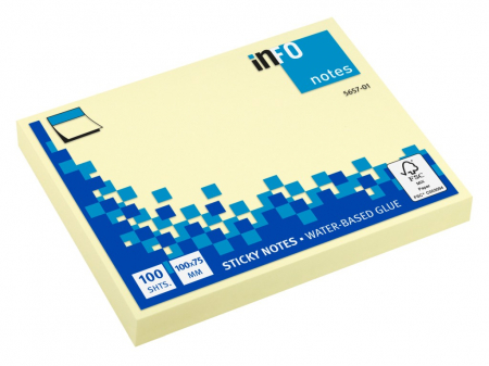 Birotică și Papetărie - Notes adeziv Yellow 75 x 100 mm