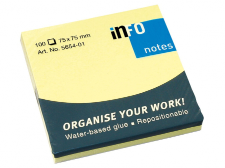 Birotică și Papetărie - Notes adeziv Yellow 75 x 75 mm