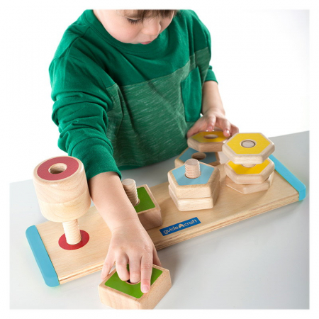 Numara si insurubeaza formele, Guidecraft, 2-5 ani [3]