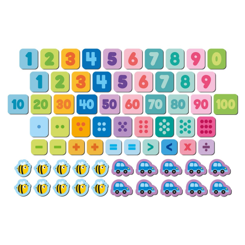 Numere si semne, set magnetic, 64 piese, copii varsta 3-7 ani [2]