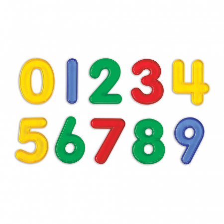 Jucării Educative pentru copii - Numere transparente colorate, set 10 piese, Edx Education, 3-10 ani