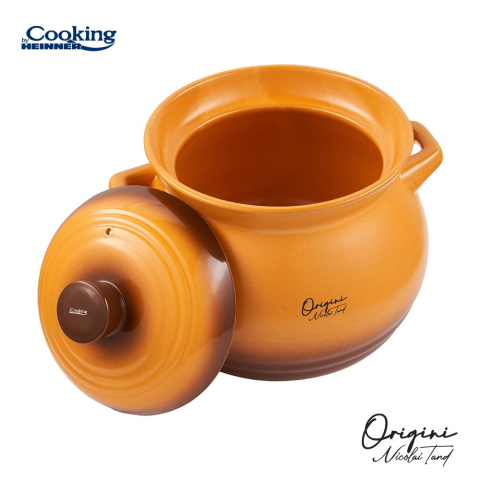 Oala ceramica cu capac,  17x18 cm, 4.5 l, nicolai tand, origini, cooking by heinner [2]