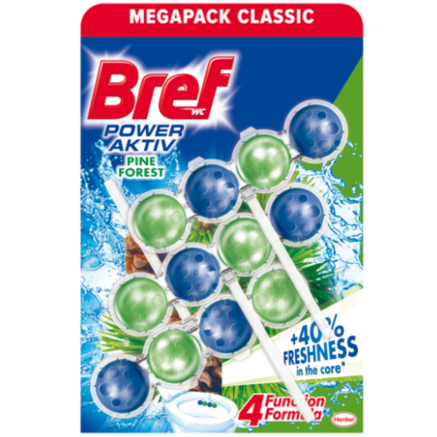 Odorizant toaleta - Odorizant bile pentru toaleta, Bref Power Aktiv Pin, 3 x 50g