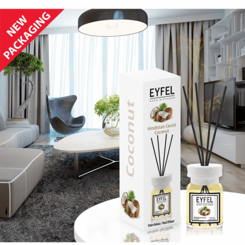 Curatenie, intretinere casa - Odorizant camera cu betisoare Eyfel, cocos, 120ml