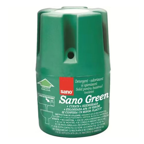Detergenti si Curatenie - Odorizant toaleta bazin 150g sano green