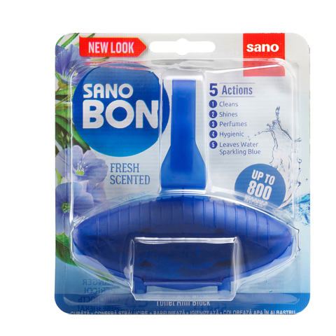 Detergenti si Curatenie - Odorizant toaleta cu suport blue 5in1 55g sano bon