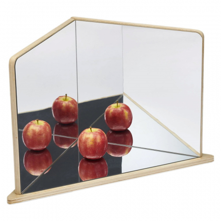 Jucării STEM, Știință şi Experimente - Oglinda cu Reflexie in 4 Directii pentru Copii, TickiT, 46 x 24 x 30 cm, Lemn si Acril