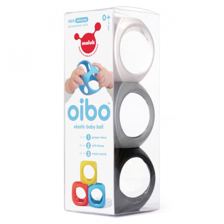 Oibo - set 3 jucarii senzoriale flexibile (monocrom), 0-5 ani [2]