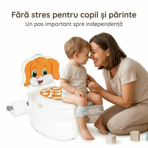 Olita educativa copii, Catel, cu Sunete, Capac, Anti-alunecare [4]