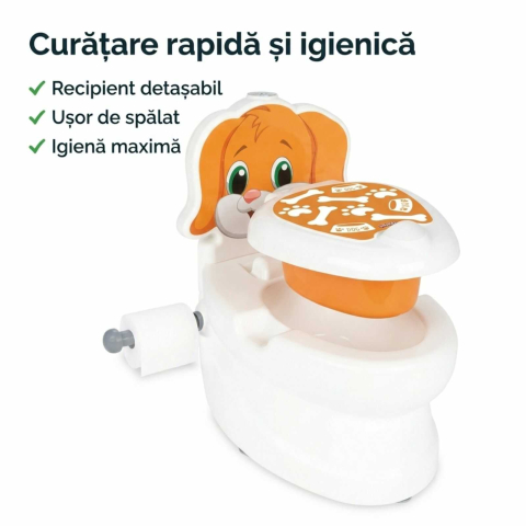 Olita educativa copii, Catel, cu Sunete, Capac, Anti-alunecare [5]