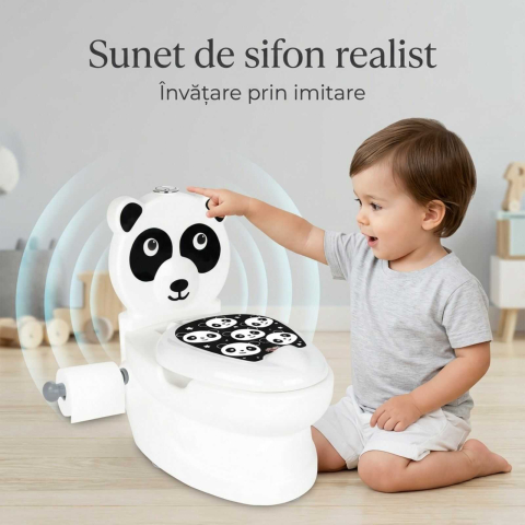 Olita educativa copii Panda cu sunet sifon | anti-alunecare [4]