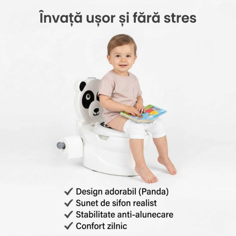 Olita educativa copii Panda cu sunet sifon | anti-alunecare [3]