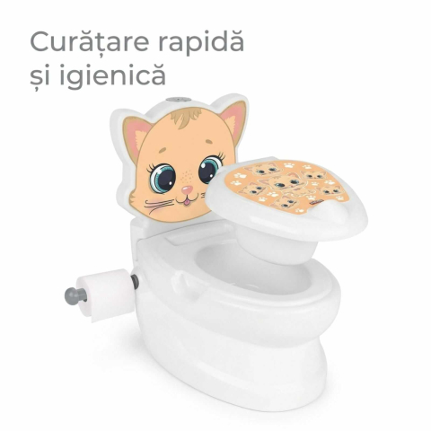 Olita educativa copii, Pisica, cu Sunete, Capac, Anti-alunecare [4]