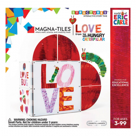 Jucării de stivuit, construit si sortat - Omida mancacioasa, Eric Carle ⭐ Magna-Tiles Structures