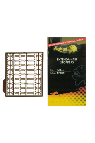 Pescuit si vanatoare - Opritoare Select Baits Extenda Hair Stoppers Brown
