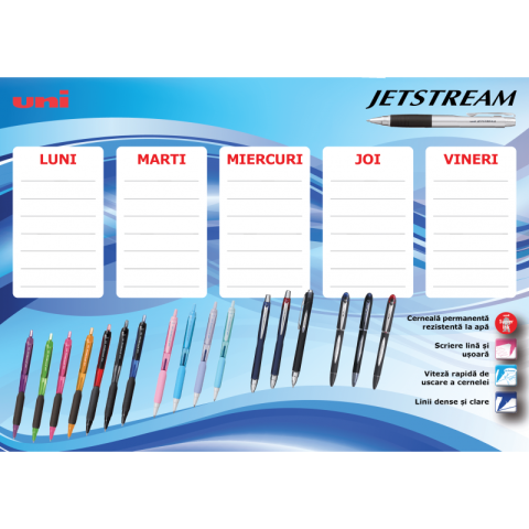Rechizite Școlare - Orar scolar A5 Jetstream