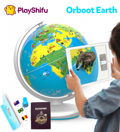 Rechizite Școlare - ORBOOT Globul pamantesc, interactiv, educativ, cu realitate augumentata, in limba engleza, varsta 3 - 6, 6 - 9, 9+ ani, Baiat, Fata