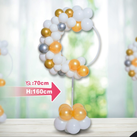 Baloane - Ornament baloane PartyGo, 160cm, alb, FD0146, set 56 buc