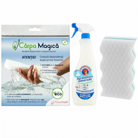 Pachet curatenie Carpa Magica + Chanteclair Bicarbonat Sgrassatore Degresant Universal + Burete Magic