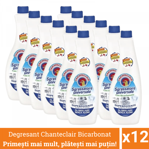 Curatenie, intretinere casa - Pachet promo 12 x Chanteclair Degresant Universal cu Bicarbonat, Rezerva, 600 ml, Sgrassatore