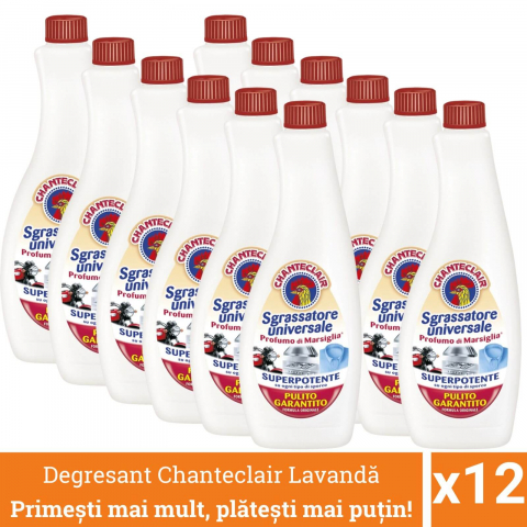 Curatenie, intretinere casa - Pachet promo 12 x Chanteclair Degresant Universal cu Marsiglia, Rezerva, 7200 ml, Sgrassatore