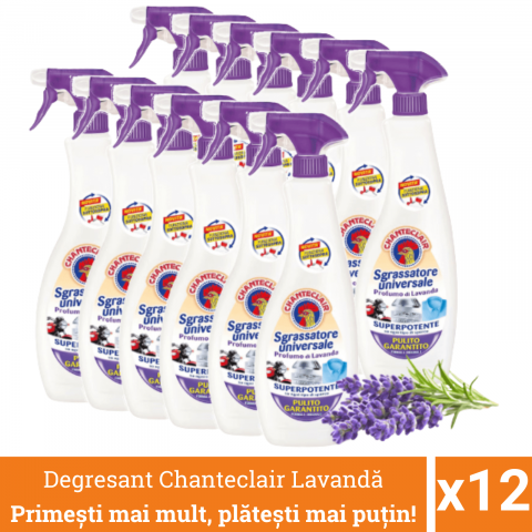 Curatenie, intretinere casa - Pachet promo 12 x Chanteclair Detergent Degresant Universal Lavanda, Spray, 600 ml