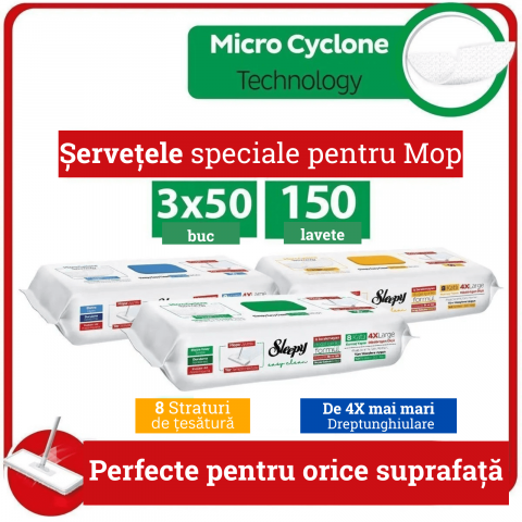 Curatenie, intretinere casa - Servetele Umede speciale pentru Mop, 150 buc lavete, Sleepy