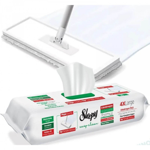 Lavete umede pardoseli Sleepy Verde, 150 buc cu Otet si Bicarbonat [3]