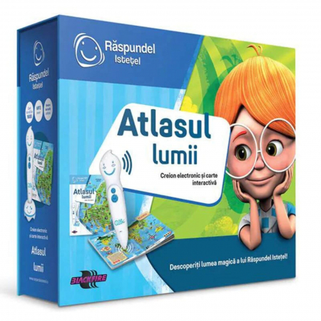 Pachet Carte si Creion, Raspundel Istetel - Atlasul Lumii