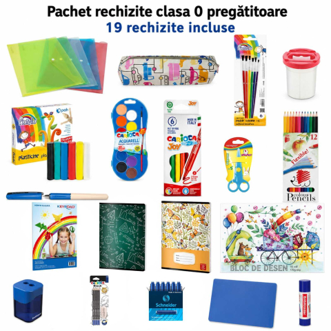 Ghiozdane Scoala, Rucsacuri si Genti pentru Copii - Rechizite Scolare Clasa 0 Pregatitoare – Pachet 19 articole