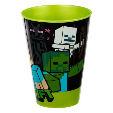Pahar Minecraft copii verde lime 430ml – plastic rezistent [1]