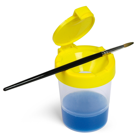 Pahar pentru pictura cu capac dublu pentru protectie (8 buc/display), copii varsta 3 ani+,6 ani+,8 ani+ [1]