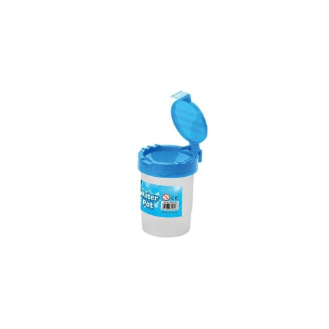 Acuarele, Tempera, Pensule si Blocuri de desen - Pahar pictura Keyroad, cu capac, cu suport pensule, albastru, KR971860