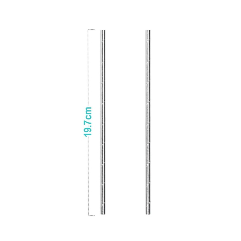 Vesela pentru petrecere - Paie argintii PartyGo, 20cm, DE0092, set 25 buc