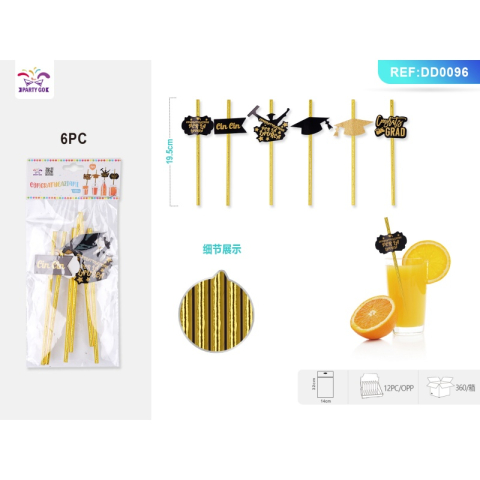 Paie de baut PartyGo, 20cm, motive absolvire, DD0096, set 6 buc [2]