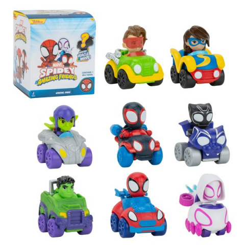 Paienjenelul Marvel - Mini-vehicul ascuns in cutie, figurina inclusa, diverse modele varsta 3-5 ani ,5-7 ani ,7-9 ani, Baieti [4]