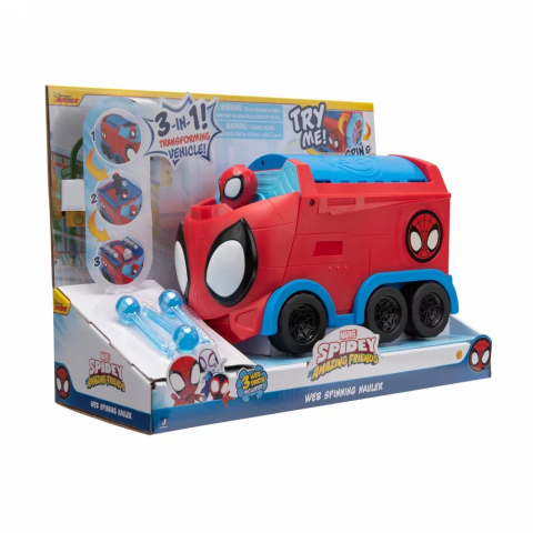 Jucării și Jocuri pentru copii - Paienjenelul Marvel - Vehicul transformabil cu 3 personaje varsta 3-5 ani ,5-7 ani ,7-9 ani, Baieti