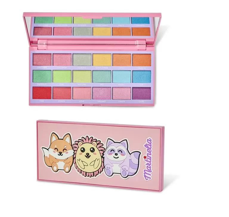 Frumusețe, bijuterii, accesorii fetițe - Paleta de farduri de pleoape, ochi, pentru copii, My best friends, Martinelia, varsta de la 3 ani la +15 ani