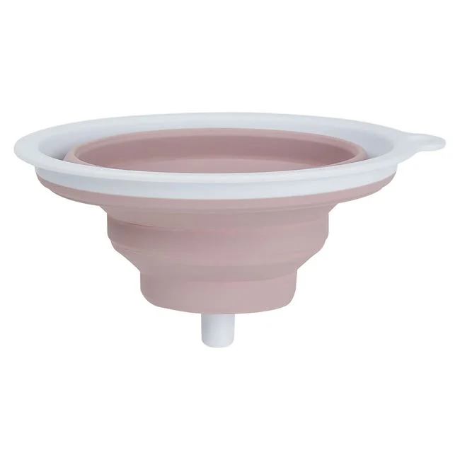 Lichidare stoc - Totul la 9.90 Lei - Palnie Pliabila 17 cm Roz – Retractabila, Plastic Sigur Alimentar