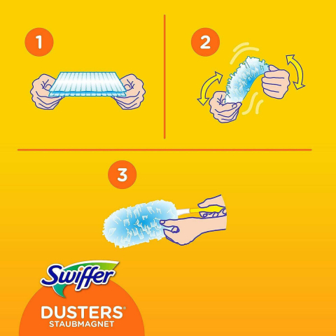 Pamatuf Swiffer Duster XXL Kit, maner scurt, pentru sters praf si par [1]
