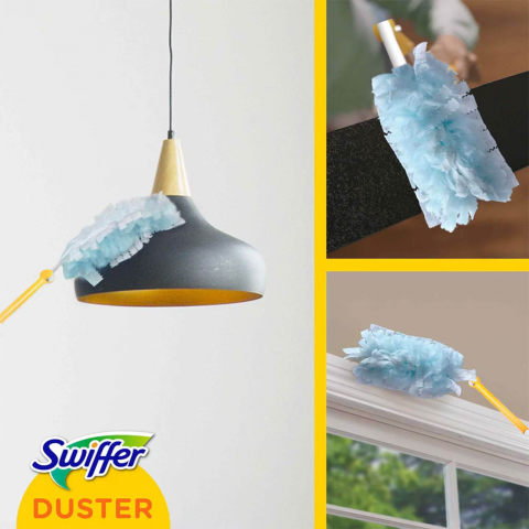 Pamatuf Swiffer Duster XXL Kit, 1 maner lung + 2 rezerve, Trap & Lock pentru praf si par [1]