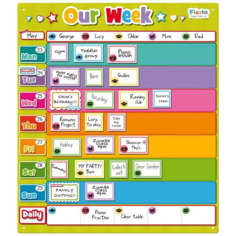 Jucării și Jocuri pentru copii - Panou magnetic  - Programul meu saptamanal