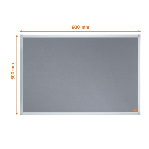 Panou textil 90 x 60 cm gri essentials nobo [2]