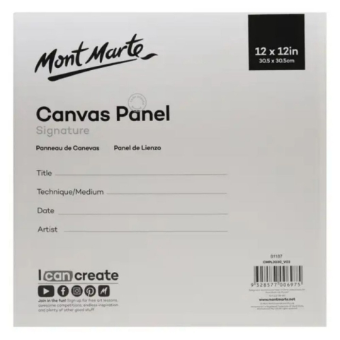 Panza pictura 30.5x30.5cm, Mont Marte, CMPL3030, 3mm x 2buc/set (carton panzat) [1]