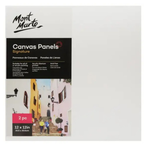 Art & Craft si Artizanat - Panza pictura 30.5x30.5cm, Mont Marte, CMPL3030, 3mm x 2buc/set (carton panzat)